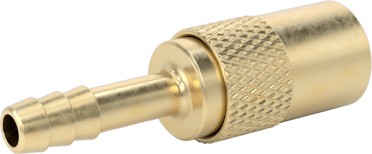 Soğutucu için Pirinç Hızlı Ayrılabilir Hortum Bağlantısı, Düz Soket, 1/4 Kaplin Boyutu, 1/4" Hortum İç Çapı için
