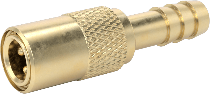 Soğutucu için Pirinç Hızlı Ayrılabilir Hortum Bağlantısı, Düz Soket, 1/4 Kaplin Boyutu, 3/8" Hortum İç Çapı için