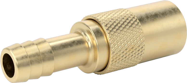 Soğutucu için Pirinç Hızlı Ayrılabilir Hortum Bağlantısı, Düz Soket, 3/8 Kaplin Boyutu, 1/2" Hortum İç Çapı için