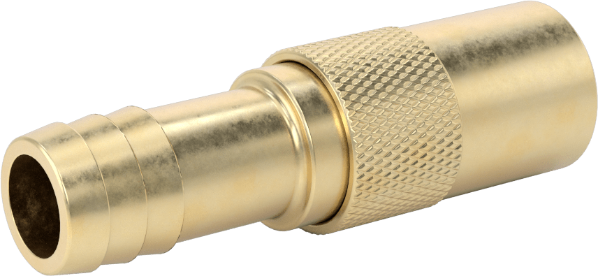 Soğutucu için Pirinç Hızlı Ayrılabilir Hortum Bağlantısı, Düz Soket, 1/2 Kaplin Boyutu, 3/4" Hortum İç Çapı için