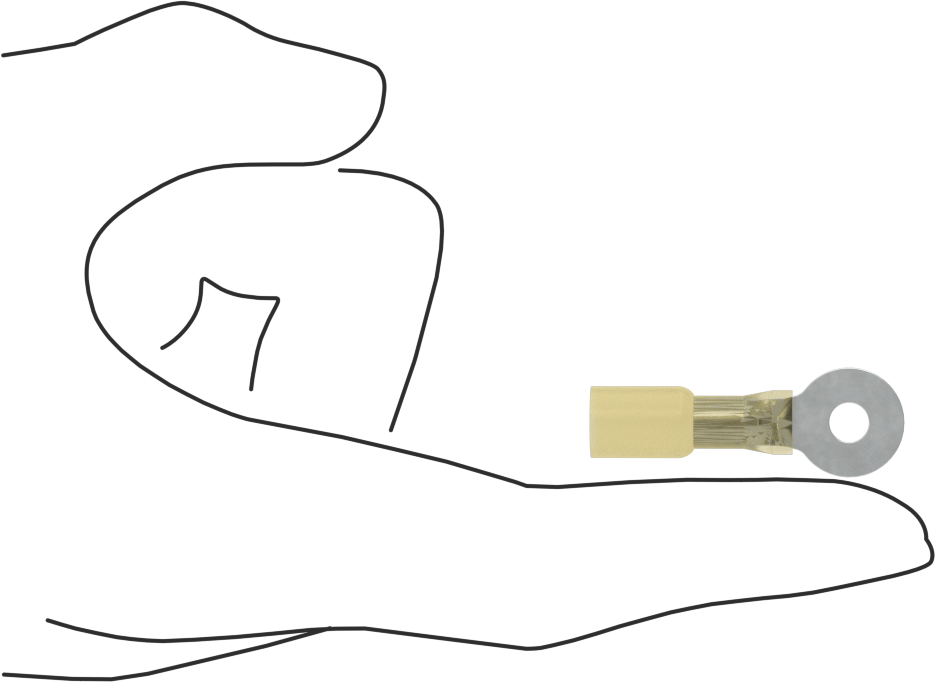 Isıyla Daralan Halka Terminalleri, 12-10 AWG ve 10 Numaralı Vida Boyutu için