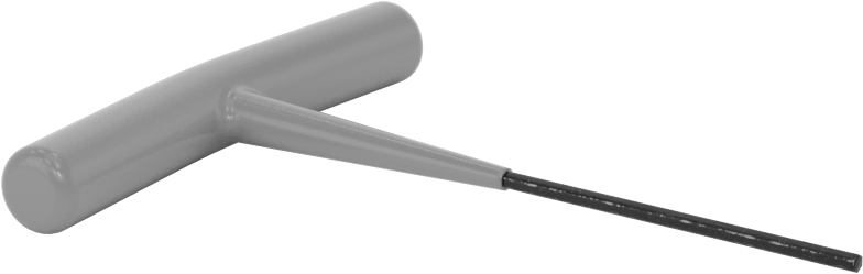 Kısa T Saplı Altıgen Anahtar, 2 mm Tahrik Boyutu, 4-1/8" Toplam Uzunluk