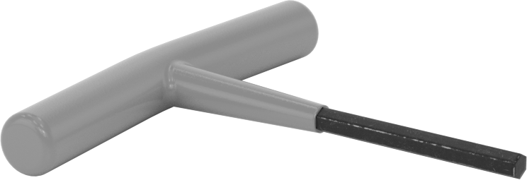 Kısa T Saplı Altıgen Anahtar, 5 mm Tahrik Boyutu, 4-1/8" Toplam Uzunluk