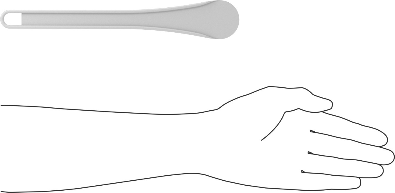 Yuvarlak Uçlu Plastik Spatula, 1-5/8“ Genişlik x 2-1/2” Uzunlukta Bıçak, 10" Uzunluk