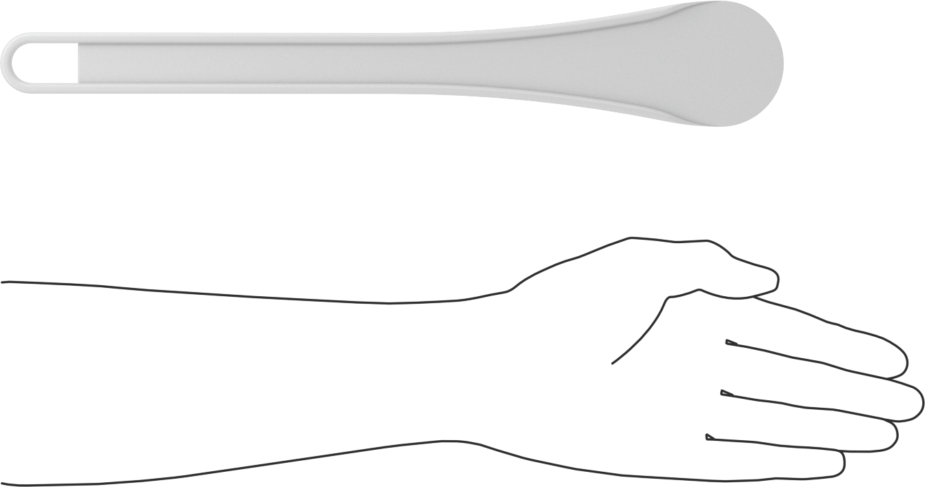 Yuvarlak Uçlu Plastik Spatula, 2-1/4“ Genişlik x 4” Uzunlukta Bıçak, 14" Uzunluk