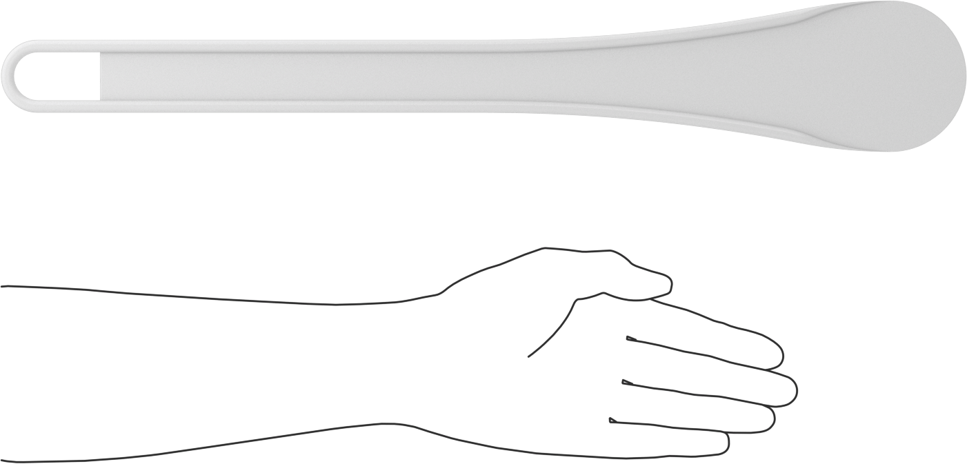 Yuvarlak Uçlu Plastik Spatula, 3-1/8“ Genişlik x 6” Uzunlukta Bıçak, 20" Uzunluk