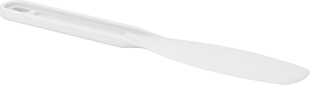 Yuvarlak Uçlu Plastik Spatula, 1-3/8“ Genişlik x 3-1/2” Uzunluk Bıçak, 7-3/4" Uzunluk