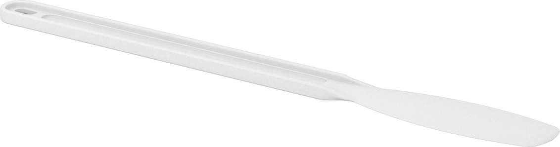 Yuvarlak Uçlu Plastik Spatula, 1-3/8“ Genişlik x 3-1/2” Uzunluk Bıçak, 11-1/2" Uzunluk