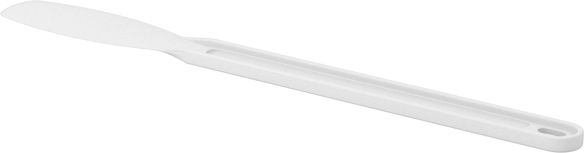 Yuvarlak Uçlu Plastik Spatula, 1-3/8“ Genişlik x 3-1/2” Uzunluk Bıçak, 11-1/2" Uzunluk