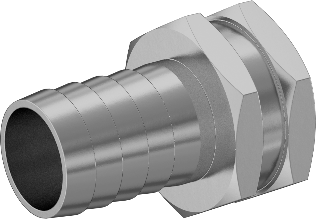 Pirinç Dikenli Bahçe Hortumu Bağlantı Parçası, 19 mm İç Çaplı Hortum x 3/4 GHT Dişi için Düz Adaptör