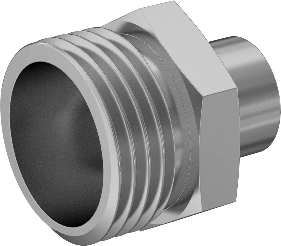 3/4 GHT Erkek için Düz Adaptör, M12 x 1,5 mm Dişi