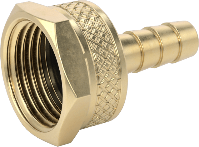 Pirinç Dikenli Bahçe Hortumu Bağlantı Parçası, Döner Başlıklı Adaptör, 3/8" Hortum İç Çapı x 3/4 GHT Dişi için