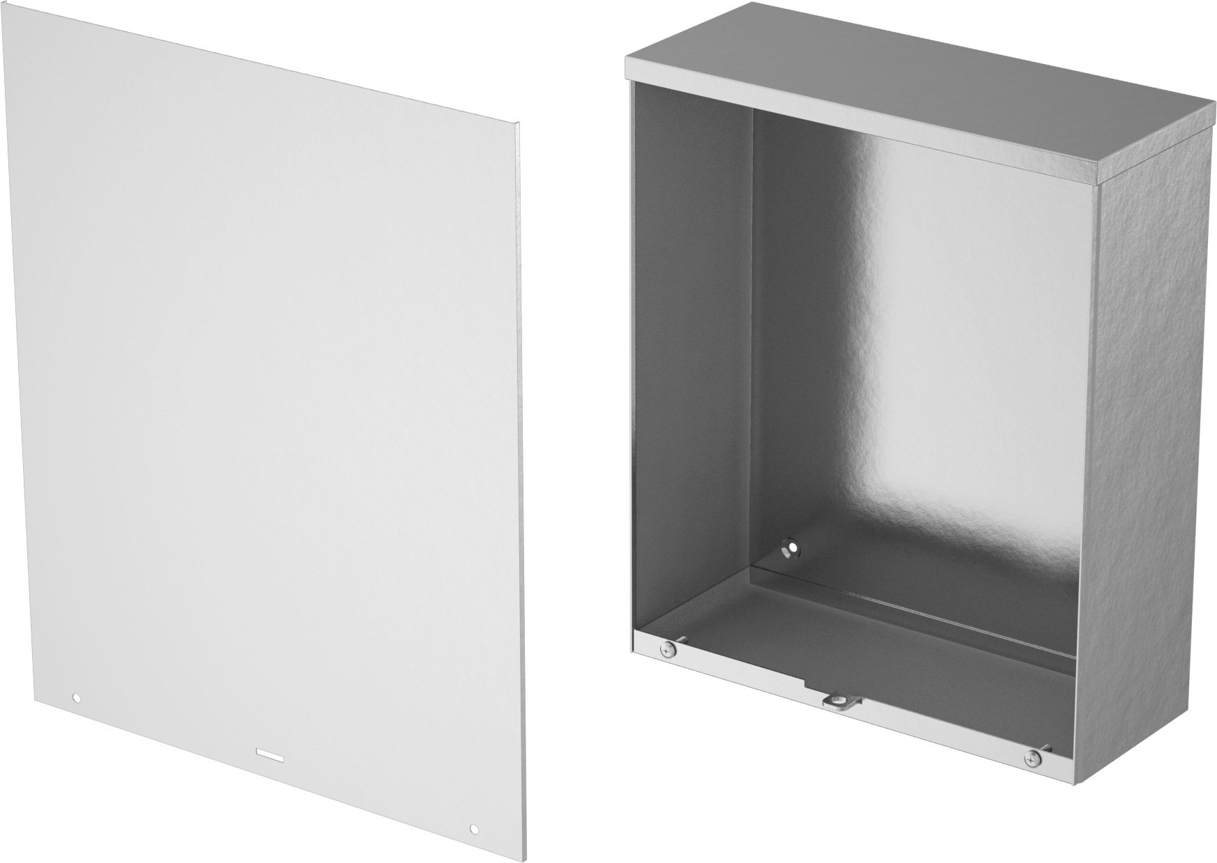 304 Paslanmaz Çelik Hava Koşullarına Dayanıklı Muhafaza, Çıkarılabilir Kapaklı, 15“ Genişlik x 18” Yükseklik x 6" Derinlik