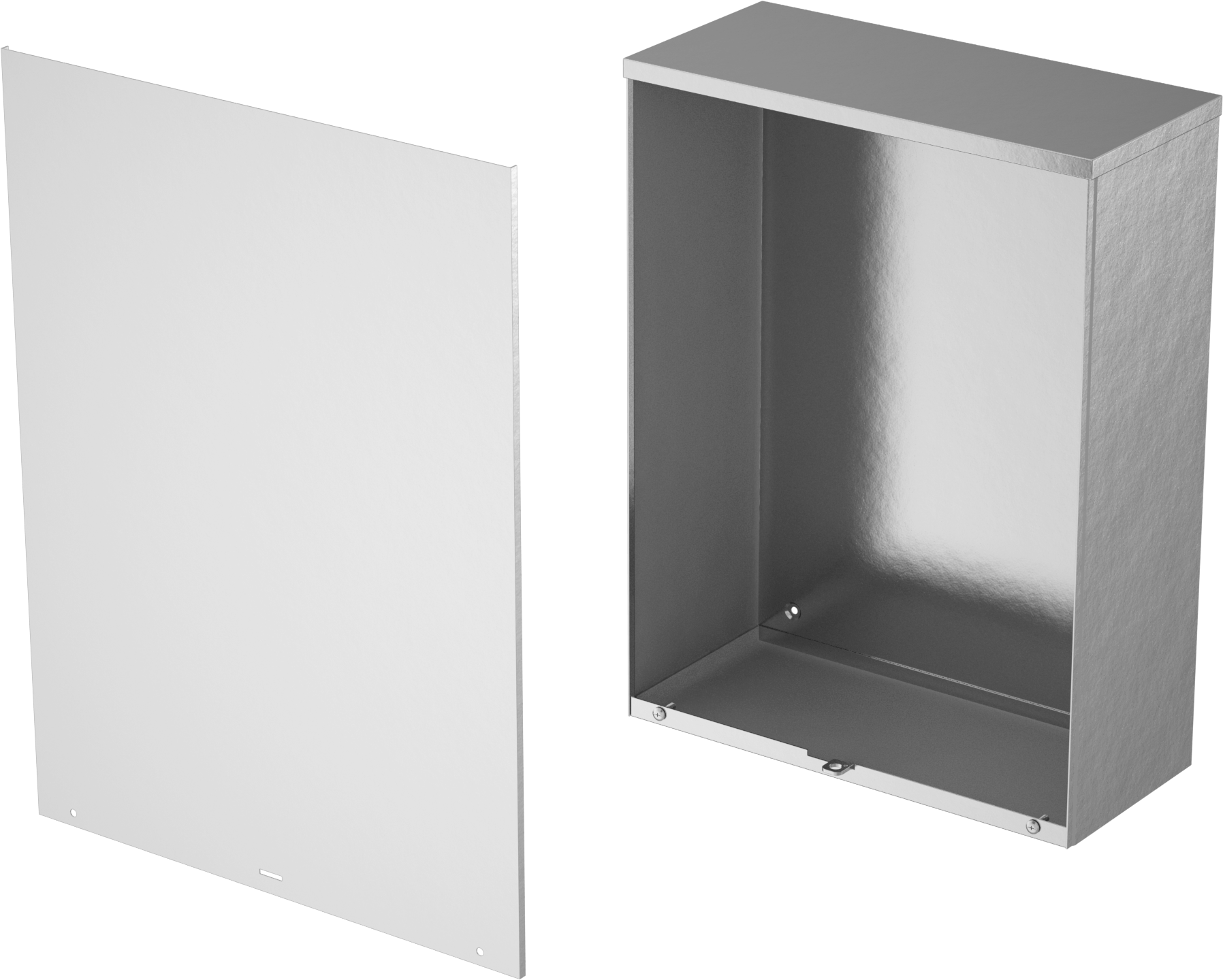 304 Paslanmaz Çelik Hava Koşullarına Dayanıklı Muhafaza, Çıkarılabilir Kapaklı, 18“ Genişlik x 24” Yükseklik x 8" Derinlik