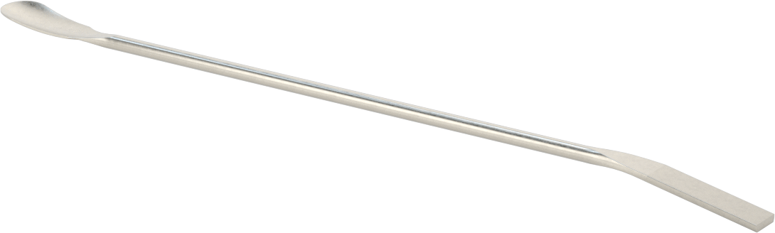 Paslanmaz Çelik Laboratuvar Kaşığı x Düz Spatula, 9 inç Uzunluk