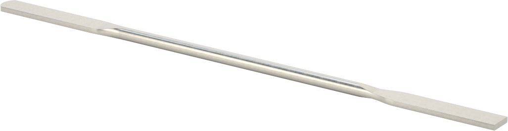 Paslanmaz Çelik Laboratuvar Spatulası, Yuvarlak x Düz Uçlar, 7" Uzunluk