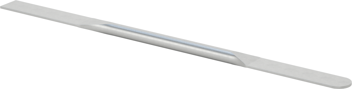 Paslanmaz Çelik Laboratuvar Spatulası, Yuvarlak x Düz Uçlar, 12" Uzunluk