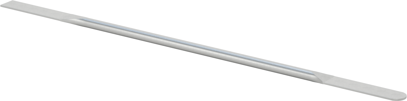 Paslanmaz Çelik Laboratuvar Spatulası, Yuvarlak x Düz Uçlar, 18 inç Uzunluk