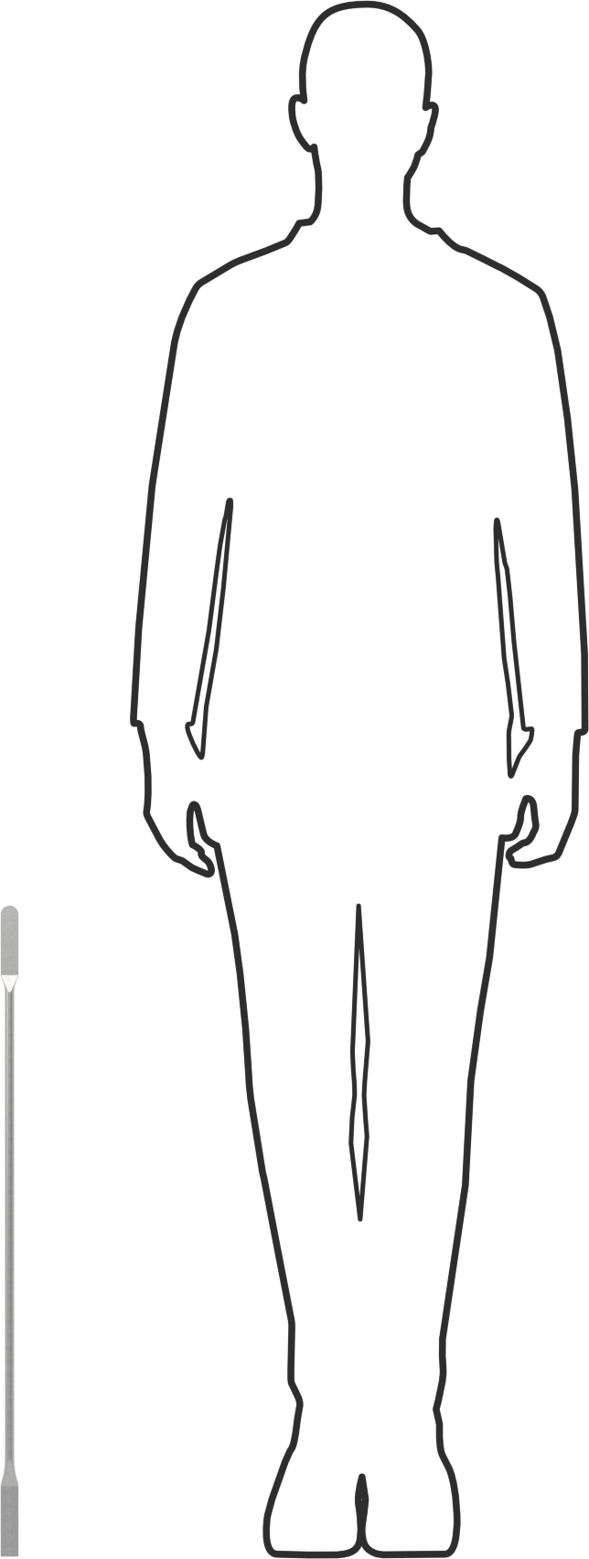 Paslanmaz Çelik Laboratuvar Spatulası, Yuvarlak x Düz Uçlar, 28" Uzunluk