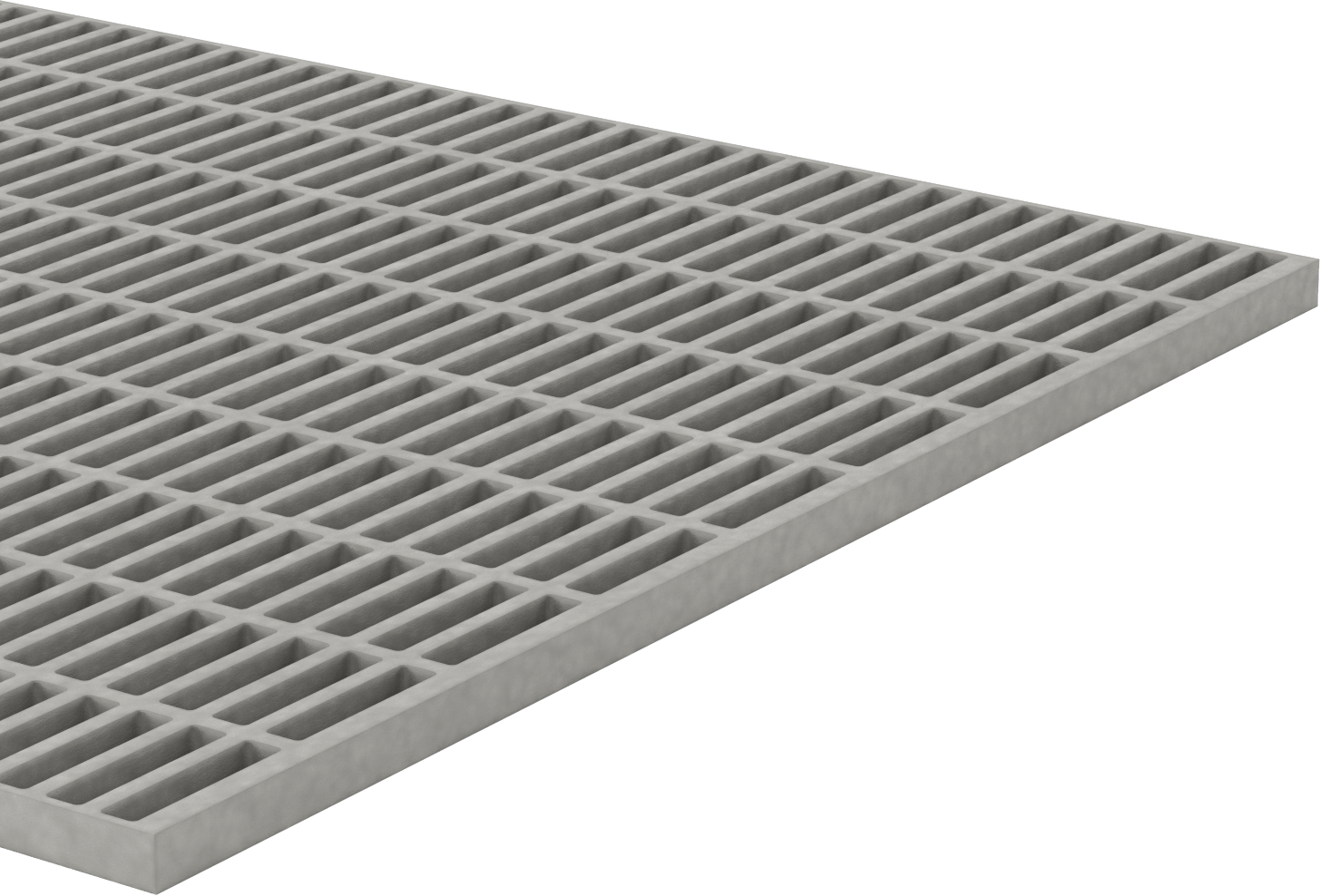 Yiyecek ve İçecek Fiberglas Bar Izgarası, 10' Genişlik x 3' Uzunluk, 1" Yükseklikli Yatak Çubuğu