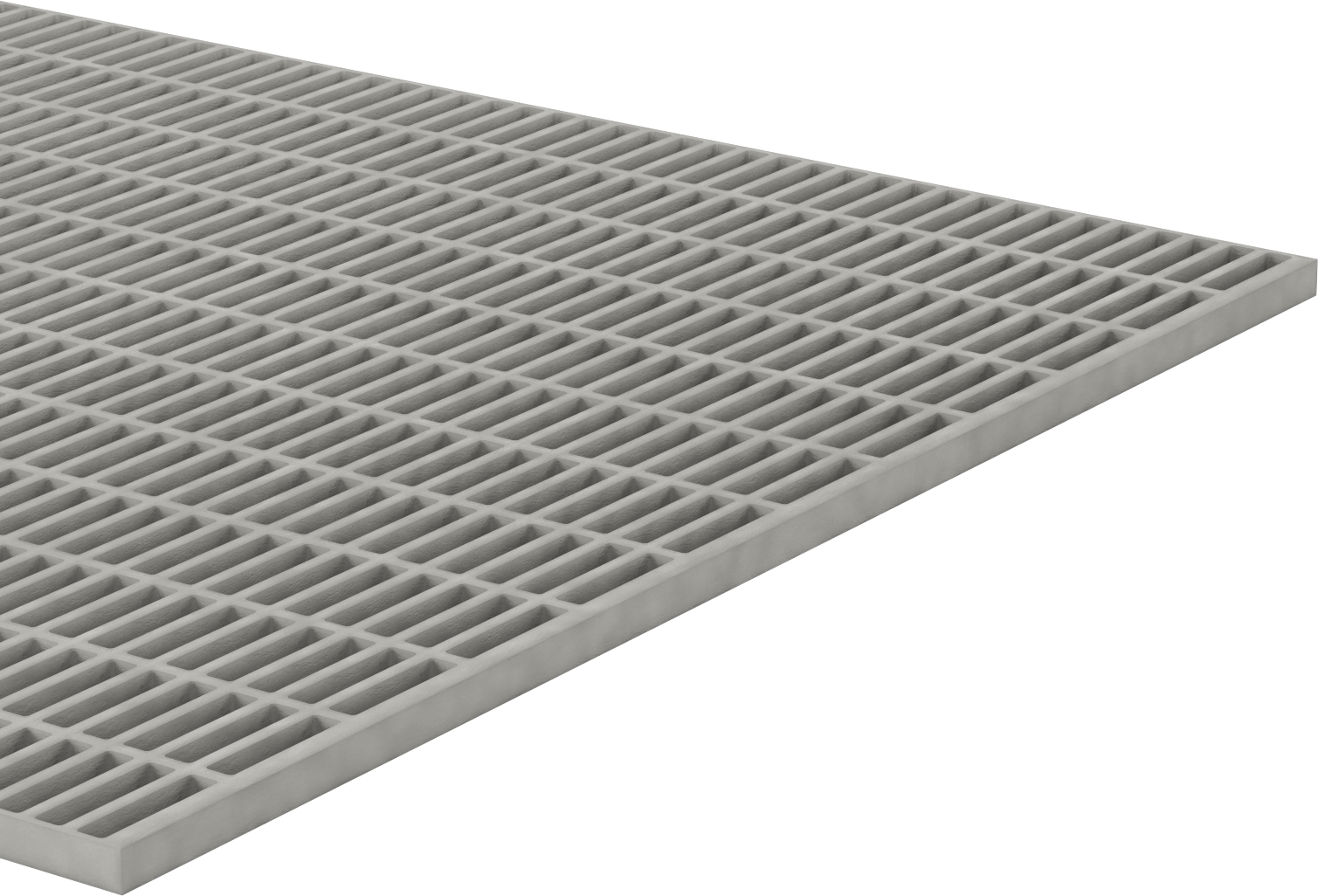 Yiyecek ve İçecek Fiberglas Bar Izgarası, 3'11" Genişlik x 4' Uzunluk, 1" Yükseklikli Yatak Çubuğu
