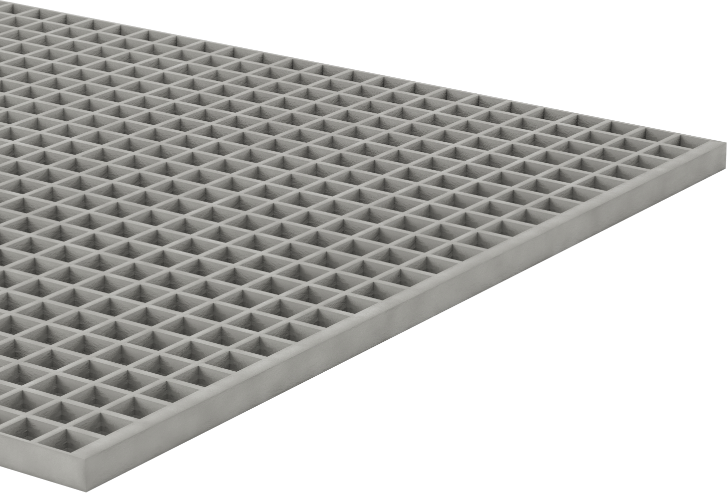 Yiyecek ve İçecek Fiberglas Bar Izgarası, 3' Genişlik x 4'10" Uzunluk, 1" Yükseklikli Yatak Çubuğu