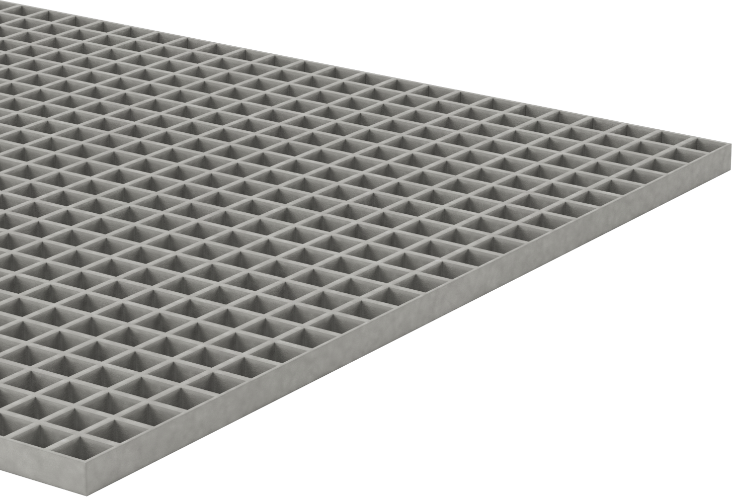 Yiyecek ve İçecek Fiberglas Bar Izgarası, 3' Genişlik x 10' Uzunluk, 1" Yükseklikli Yatak Çubuğu