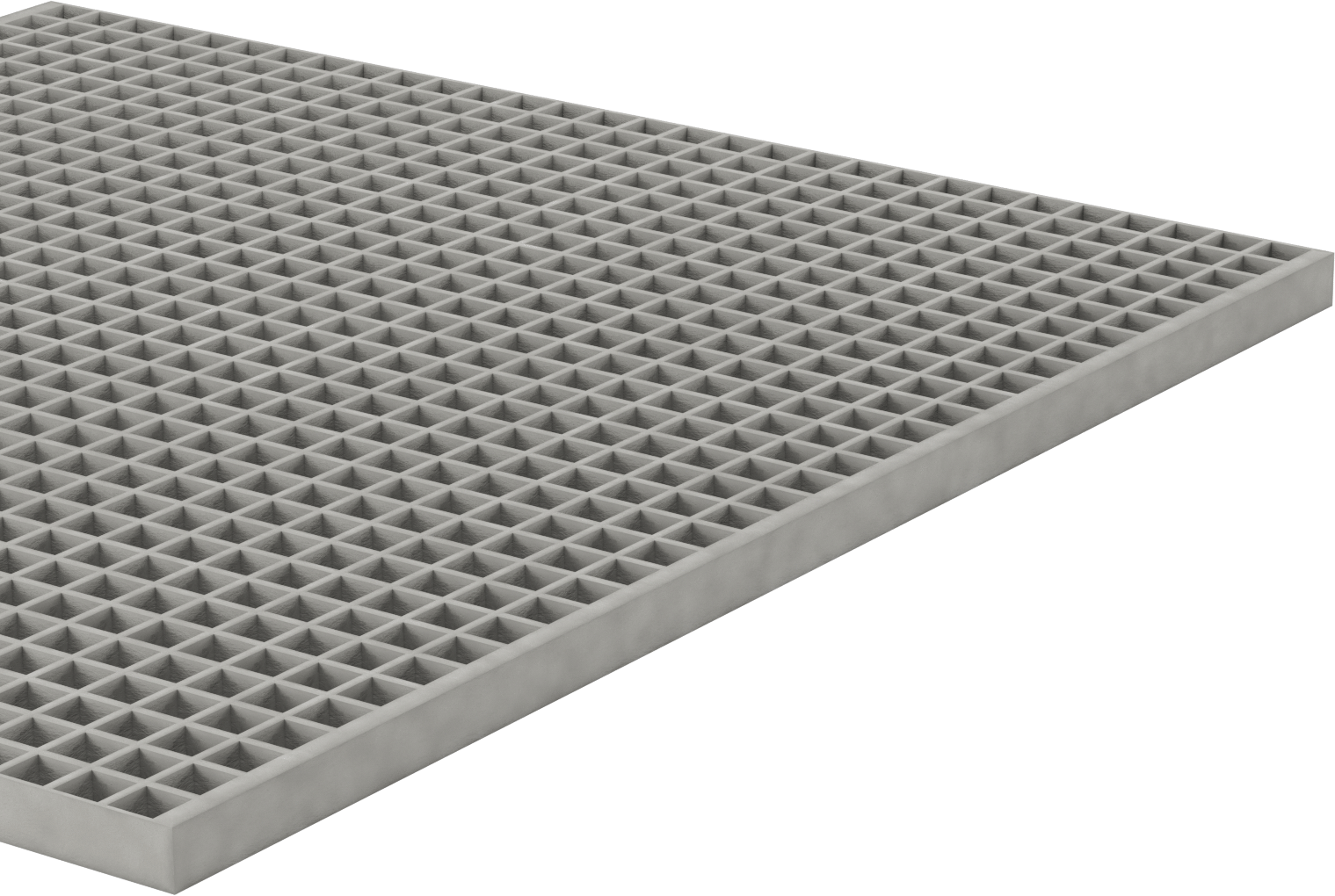 Yiyecek ve İçecek Fiberglas Bar Izgarası, 4 fit Genişlik x 3 fit 10 inç Uzunluk, 1-1/2" Yükseklikli Yatak Çubuğu