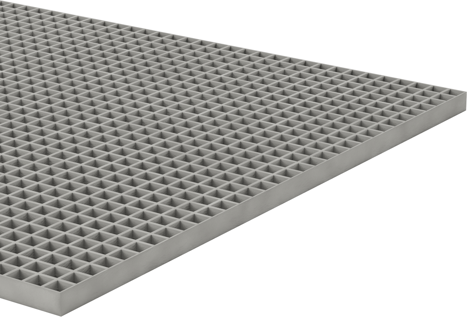 Yiyecek ve İçecek Fiberglas Bar Izgarası, 4 fit Genişlik x 8 fit Uzunluk, 1-1/2" Yükseklikli Yatak Çubuğu