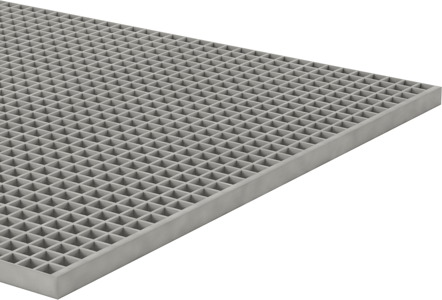 Yiyecek ve İçecek Fiberglas Bar Izgarası, 4' Genişlik x 5'10" Uzunluk, 1-1/2" Yükseklikli Yatak Çubuğu