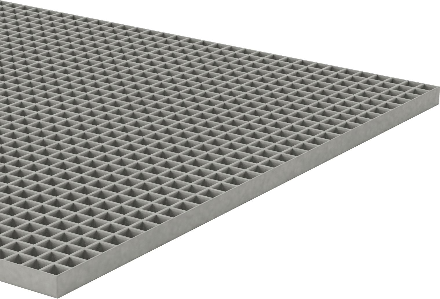 Yiyecek ve İçecek Fiberglas Bar Izgarası, 4' Genişlik x 12' Uzunluk, 1-1/2" Yükseklikli Yatak Çubuğu