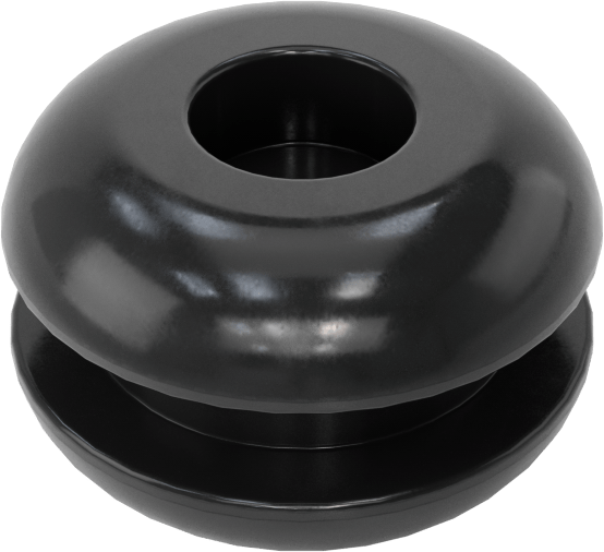 Boyuta Göre Kesilmiş EPDM Kauçuk Grometler, 1/4“ Delik Çapı ve 1/16” Malzeme Kalınlığı için, 1/64" ila 1/8" ID