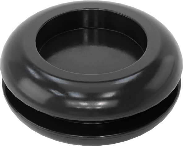 Boyuta Göre Kesilmiş EPDM Kauçuk Grometler, 1/2“ Delik Çapı ve 1/16” Malzeme Kalınlığı için, 1/64" ila 3/8" ID