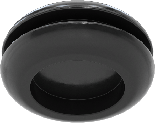 Boyuta Göre Kesilmiş EPDM Kauçuk Grometler, 1/2“ Delik Çapı ve 1/16” Malzeme Kalınlığı için, 1/64" ila 3/8" ID
