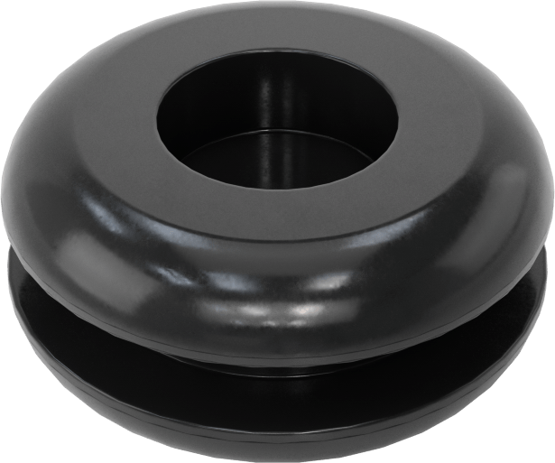Boyuta Göre Kesilmiş EPDM Kauçuk Grometler, 5/8“ Delik Çapı ve 1/8” Malzeme Kalınlığı için, 1/64" ila 3/8" ID