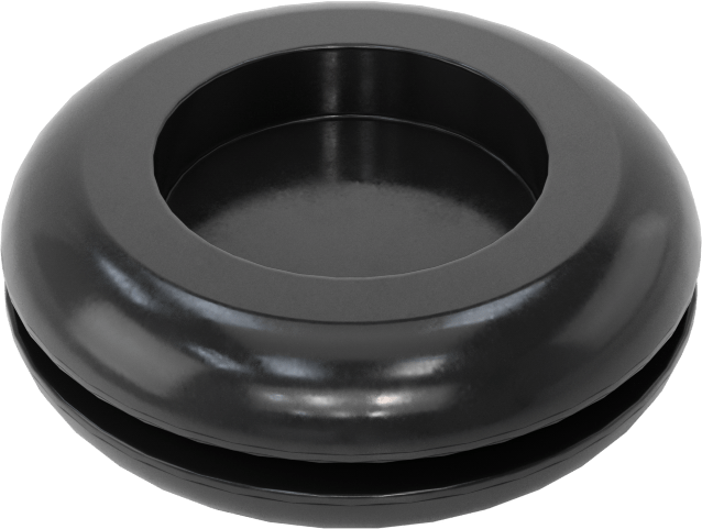 Boyuta Göre Kesilmiş EPDM Kauçuk Grometler, 7/8“ Delik Çapı ve 1/16” Malzeme Kalınlığı için, 1/64" ila 5/8" ID