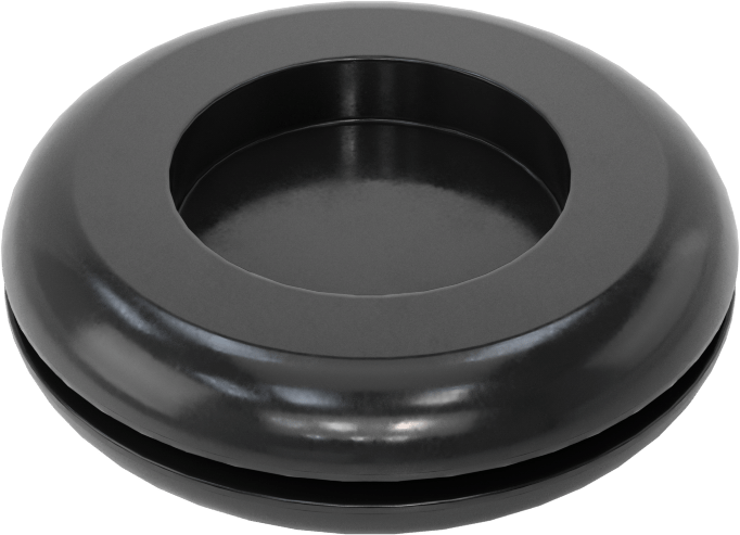 Boyuta Göre Kesilmiş EPDM Kauçuk Grometler, 1,25 inçlik delik ve 1/16 inçlik malzeme kalınlığı için, 1/64" ila 7/8" ID