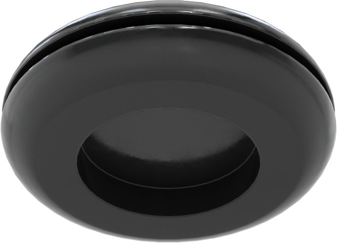 Boyuta Göre Kesilmiş EPDM Kauçuk Grometler, 1,25 inçlik delik ve 1/16 inçlik malzeme kalınlığı için, 1/64" ila 7/8" ID