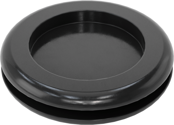 Boyuta Göre Kesilmiş EPDM Kauçuk Grometler, 1,5 inçlik delik ve 1/8 inçlik malzeme kalınlığı için, 1/64" ila 1-1/4" ID