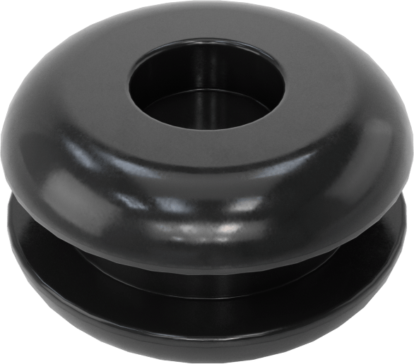Buna-N Kauçuk Kesim Boyutlu Grometler, 1/4“ Delik ve 1/16” Malzeme Kalınlığı için, 1/64" ila 1/8" ID