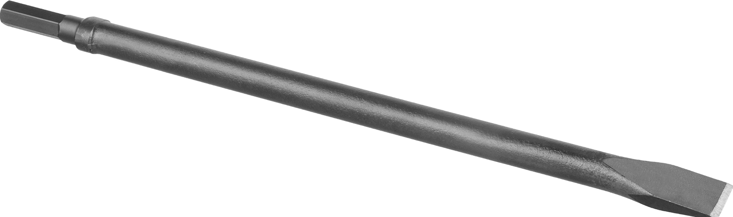 Kırıcı Çekiçler için Keski Ucu, 0,58" Altıgen Şaft, Oval Yaka, 1" Düz Bıçak, 18 inç Toplam