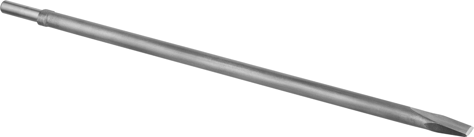 Kırıcı Çekiçler için Keski Ucu, 0,68" Yuvarlak Şaft, Oval Yaka, 1" Düz Bıçak, 2'Toplam
