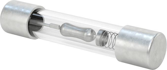 Cam Tüp Sigorta, Zaman Gecikmeli, 1/4" Çap, Anma Ölçüsü 3AG, 1/10A