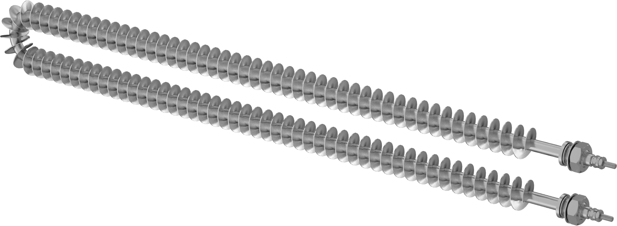 Kanal için Kanatlı Boru Şeklinde Isıtıcı, Fırınlar, &Kurutucular, 480V AC, U-Büküm, Her İki Ucu Kaynaklı, 4000W