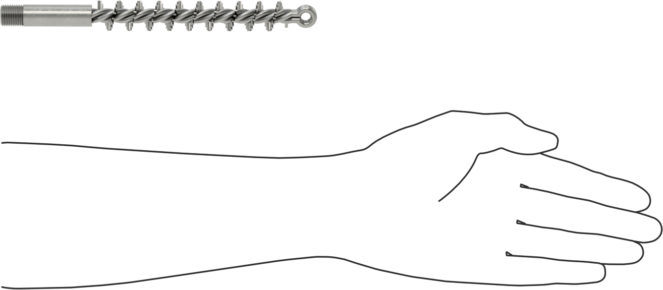 Boru Kazıyıcı, 1/4 NPSM Erkek, 3/4" Fırça Çapı