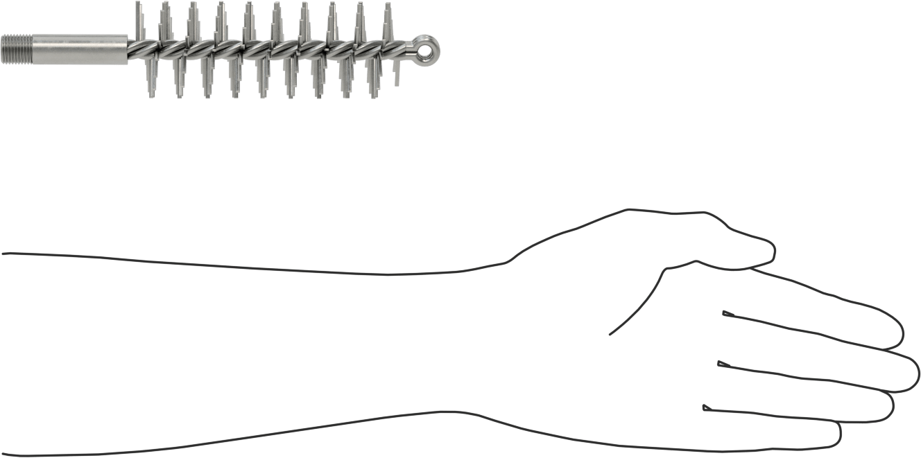 Boru Kazıyıcı, 1/4 NPSM Erkek, 1-3/4" Fırça Çapı
