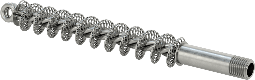 Boru Kazıyıcı, Düşük Çizilme Sarmal Düz Tel, 1/4 NPSM Erkek, 7/8" Çap