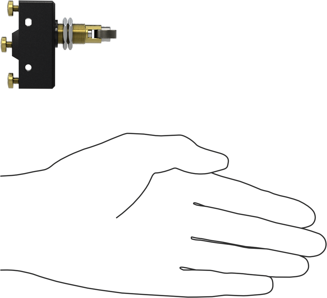 Anlık Anahtar, Çapraz Makaralı Piston, 1/2" Kesik, 1/4 hp @ 250V AC