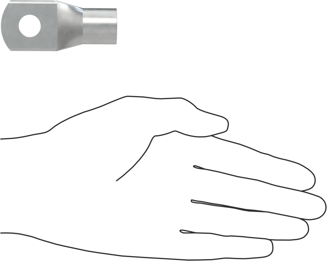 Pil Terminali Konektörü, 4/0 AWG için, 1/2" İç Çap Pabuç