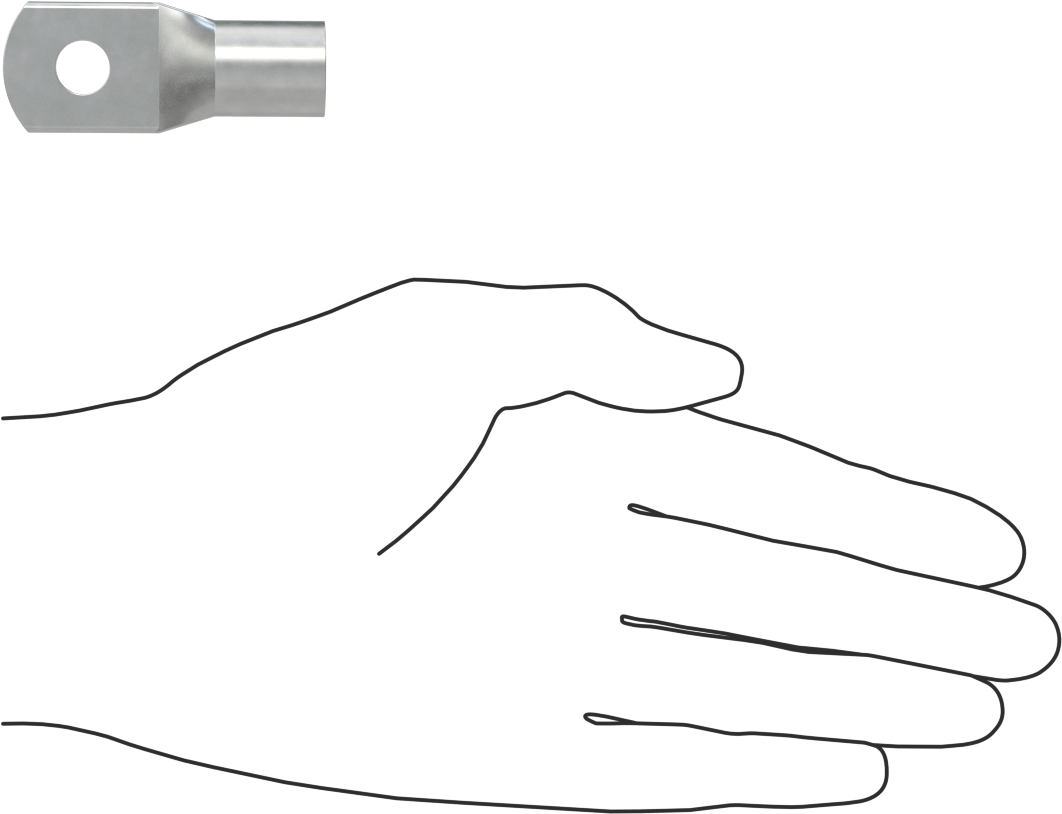 Pil Terminali Konektörü, 3/8" Standart Pabuç, Sıkma, 2/0 AWG